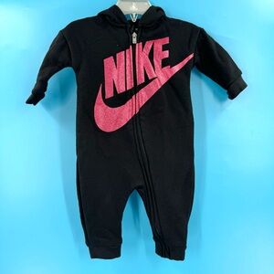 Baby Nike Coveralls Black & Pink Sz. 6 Months